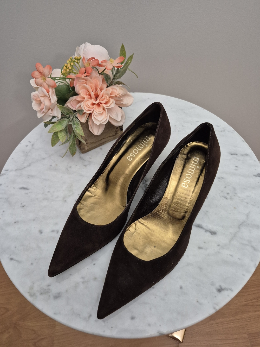 Mimosa Women's Pointed Toe Pumps in Dark Brown